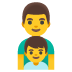 👨‍👦 family: man, boy display on Google